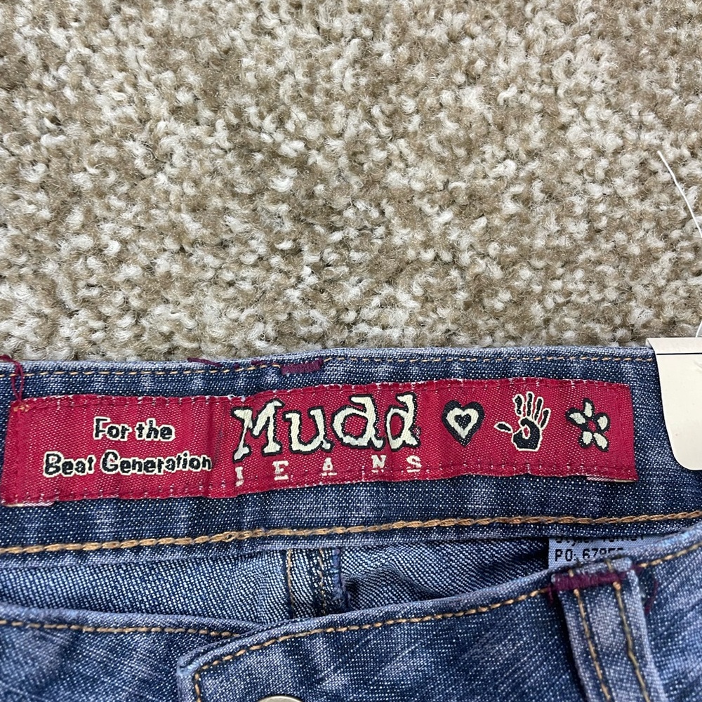 Vintage Y2K Mudd Low Rise Flare Jeans Juniors Size 1 Boho Wide Leg NWT NOS - Picture 4 of 14